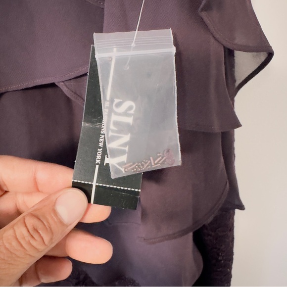 S.L. Fashions Women's Long Cape Dress, Deep Plum( brand new) - Picture 5 of 7